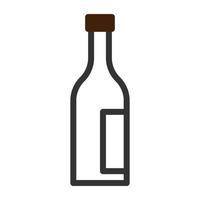 glas vin ikon duotone grå brun Färg påsk symbol illustration. vektor