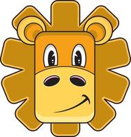 süß Karikatur Löwe - - König von das Urwald Charakter vektor