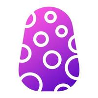 ägg ikon fast lutning lila rosa Färg påsk symbol illustration. vektor