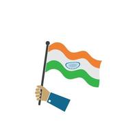 indisk flagga vektor ikon illustration