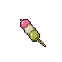 Dango Knödel im Pixel Kunst Stil vektor