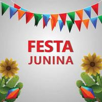 festa junina vektorillustration och bakgrund vektor