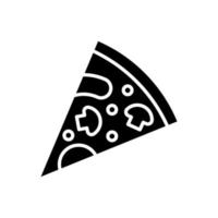 pizza ikon vektor. pizzeria illustration tecken. snabb mat symbol. mat logotyp. vektor