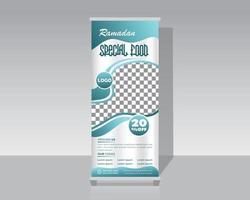 Fast-Food-Roll-up-Banner-Vorlage vektor