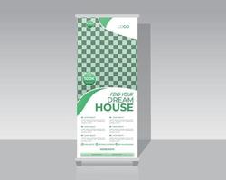 Immobilien-Roll-up-Banner vektor