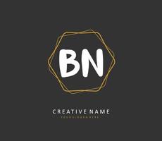 b n bn Initiale Brief Handschrift und Unterschrift Logo. ein Konzept Handschrift Initiale Logo mit Vorlage Element. vektor