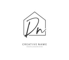 d n dn Initiale Brief Handschrift und Unterschrift Logo. ein Konzept Handschrift Initiale Logo mit Vorlage Element. vektor