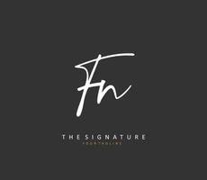 f n fn Initiale Brief Handschrift und Unterschrift Logo. ein Konzept Handschrift Initiale Logo mit Vorlage Element. vektor