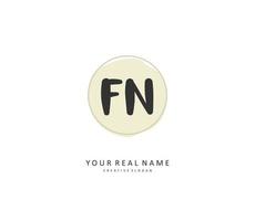 f n fn Initiale Brief Handschrift und Unterschrift Logo. ein Konzept Handschrift Initiale Logo mit Vorlage Element. vektor