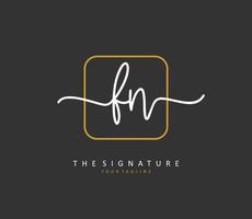 f n fn Initiale Brief Handschrift und Unterschrift Logo. ein Konzept Handschrift Initiale Logo mit Vorlage Element. vektor