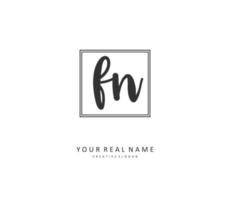 f n fn Initiale Brief Handschrift und Unterschrift Logo. ein Konzept Handschrift Initiale Logo mit Vorlage Element. vektor