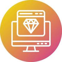 Diamant-Vektor-Icon-Design-Illustration vektor