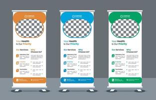 Business-Roll-up-Banner-Design-Vorlage vektor