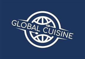 grafisk design av global kök logotyp vektor