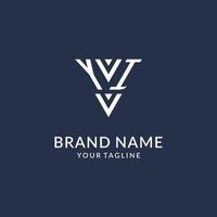 yi Dreieck Monogramm Logo Design Ideen, kreativ Initiale Brief Logo mit dreieckig gestalten Logo vektor