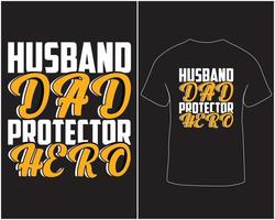 Make pappa beskyddare hjälte typografi vektor grafisk fars dag t-shirt design proffs ladda ner