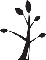 Baum Symbol Symbol Bild Vektor, Illustration von das Baum Botanik im schwarz Bild vektor