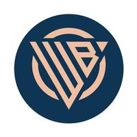 kreativ einfach Initiale Monogramm wb Logo Entwürfe. vektor