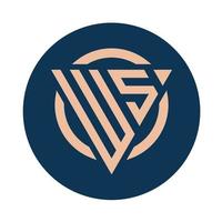 kreativ einfach Initiale Monogramm ws Logo Entwürfe. vektor