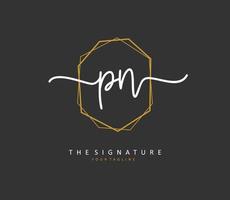 p n pn Initiale Brief Handschrift und Unterschrift Logo. ein Konzept Handschrift Initiale Logo mit Vorlage Element. vektor