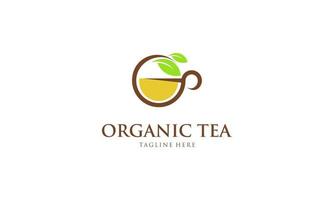 kreativ organisch Grün Tee Logo Design vektor