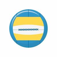 volleyboll minimalistisk ikonillustration tecknad karaktär platt isolerad på vit bakgrund. spelsportutrustning. vektor sport boll formgivningsmall för webb, sport, turnering, aktiv livsstil