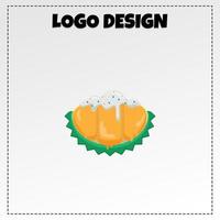 frukt Durian logotyp illustration vektor design