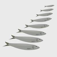 färsk ansjovis fisk vektor illustration för grafisk design och dekorativ element