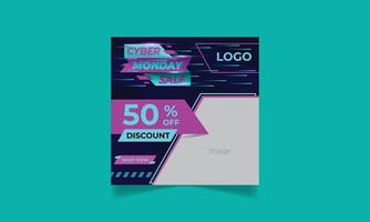 Cyber Montag Digital Rabatt Verkauf E-Commerce Beförderung Poster vektor