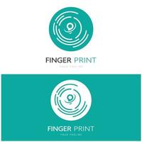 einfach eben Fingerabdruck Logo, z sicherheit,identifikation,abzeichen,emblem,geschäft Karte, Digital, Vektor