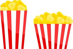einstellen hell Vektor Illustration von ein Glas von Popcorn, Snack, Welt Popcorn Tag, Straße Essen