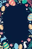 glücklich Ostern Dekoration Hintergrund. Ostern Elemente Dekoration Rahmen zum Fall, Einladung, Hintergrund und Banner Design. Vektor Illustration.