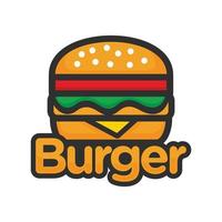 Burger Logo Design Vektor Illustration