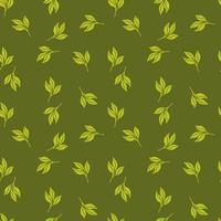 einfach Blätter nahtlos Muster. dekorativ Wald Blatt endlos Hintergrund. organisch Hintergrund. vektor