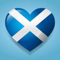 Herz mit Schottland-Flaggensymbolillustration