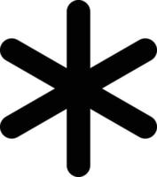 Sternchen Symbol. Sternchen Zeichen isoliert auf Weiß Hintergrund. Vektor Illustration.