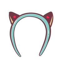 hår ring med katt öron. pannband vektor ikon. isolerat illustration på vit bakgrund