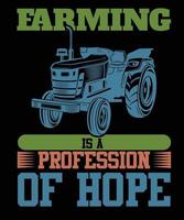 Farmer t Hemd Design mit Traktor, Farmer t Hemden, Farmer t Hemd Vektor, Farmer Typografie t Hemd Design vektor