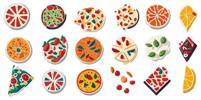 traditionell pizza leverans skoter, platt vektor illustration