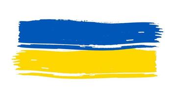 ukrainische Nationalflagge im Grunge-Stil vektor