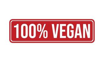 100 Prozent vegan Gummi Briefmarke vektor