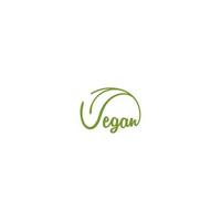 vegan kreativ logotyp design mall vektor