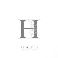 Brief h Logo Blumen- Logo Design. Logo zum Frauen Schönheit Salon Massage kosmetisch oder Spa Marke vektor