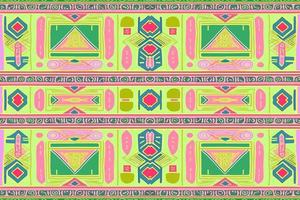 egyptisk mönster grön rosa och gul bakgrund. abstrakt traditionell folk antik stam- etnisk grafisk linje. utsmyckad elegant lyx årgång retro stil. textur textil- tyg etnisk egypten mönster vektor