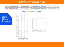 Schuber Schokolade Box Dieline Vorlage und 3d Box leer Dieline Vorlage vektor