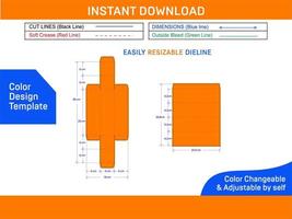 slipcase choklad låda Död linje mall och 3d låda Färg design mall vektor