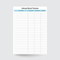 Bibliothek Buch Tracker, Bibliothek Tracker, Buch Planer, lesen Planer, lesen Tagebuch, Buch Liste, Buch Checkliste, Buch Rezensionen, Buch Checkliste, Bibliothek Buch Tracker vektor