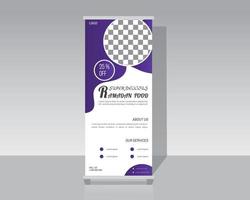 Fast-Food-Roll-up-Banner-Vorlage vektor