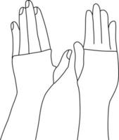 muslimah Hand mit Handsocke vektor