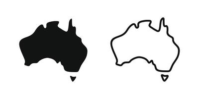 Australien Karte Vektor Design Illustration